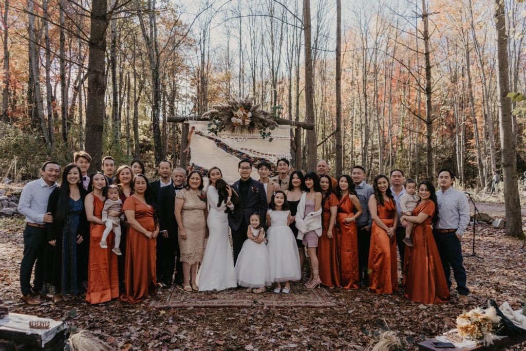 Large wedding family formal photo