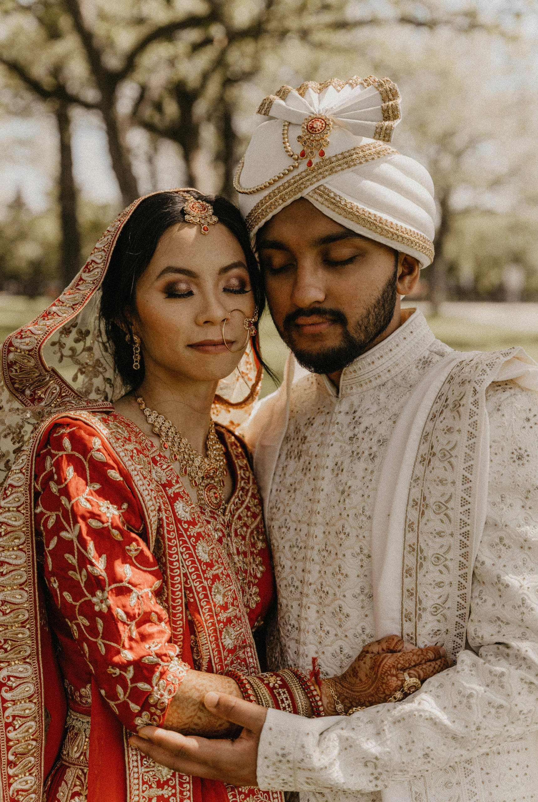 Hindu Wedding Bride and Groom Portrait