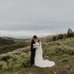 A dreamy and romantic sunrise elopement at The Wedding Tree in Jackson, WY.