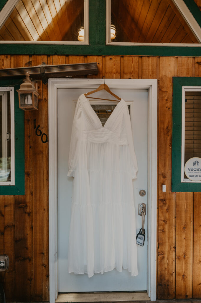 Simple elopement bridal dress